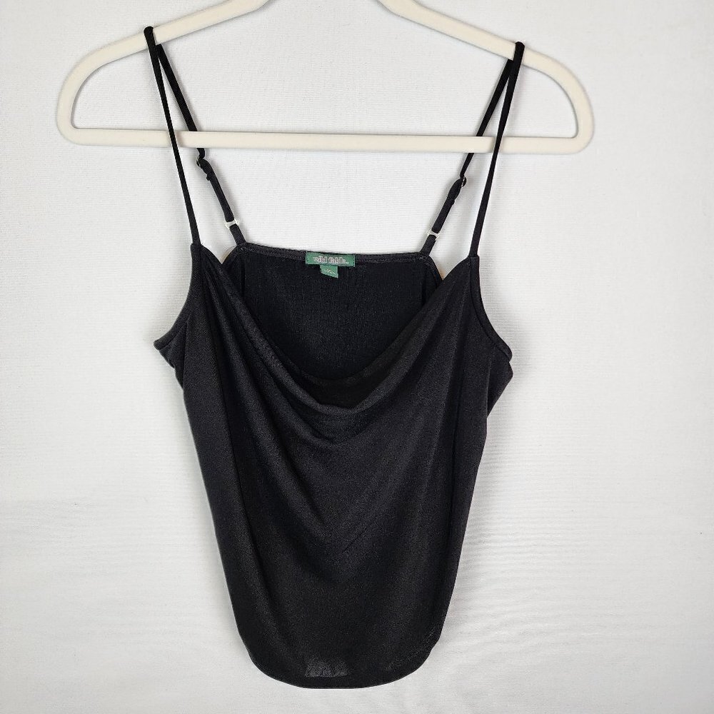 Wild Fable Black Cowl Neck Cami Top Adjustable Straps XS